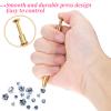 4 Pcs Piercing Ball Grabber Tool, Piercing Assistant Pen Diamond Claw Tweezers Piercings Tools,Septum Ball Screw Tool Stainless Steel Pearl Grabber Pick up Tools Prong Holder for Changing Jewelry view 4