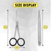 UMAHASS 4.5" Premium Nose Hair Scissors For Men, Nasal Hair Tweezers for Women, Safety Blades with Rounded Tip for Trimming Small Details Facial Hair, Ear Hair, Eyebrow view 2