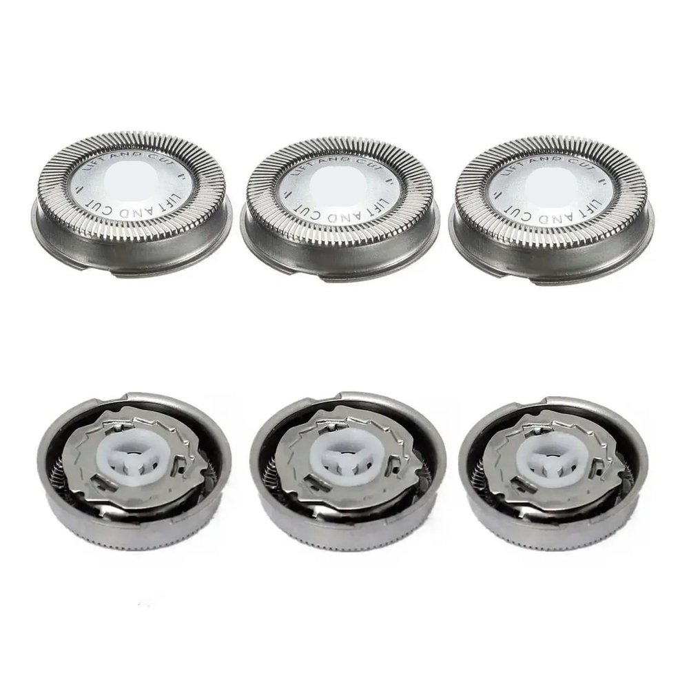 3Pcs Replacement Shaver Head Blade CuttersCompatible For Philips NorelcoHQ4 HQ58 HQ56 HQ80 Razor head(1set)
