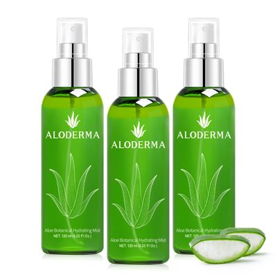 Aloderma Aloe Botanical Hydrating Mist Made with 82% Organic Aloe Vera - Soothing, Moisturizing Facial Spray with Panthenol - Refreshes, Invigorates Skin Throughout the Day, 120ml/4.23Oz (3)