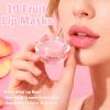 9 PCS Bee Lip Balm Honey Pot,Strawberry,Watermelon,Apple Lime,Cherry,Mint,Grapes,Coconut&Peach Flavors Honey Lip Overnight Lip Balm Bulk,Moisturizing Lip Mask &Preventing Dry,Cracked Lips view 4