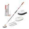 ABOOFAN Tub Tile Scrubber Brush with Extendable Handle Multipurpose Bathroom Floor Scrub Brush for Tiles Shower Balcony Patios and Crevices Cleaning view 1