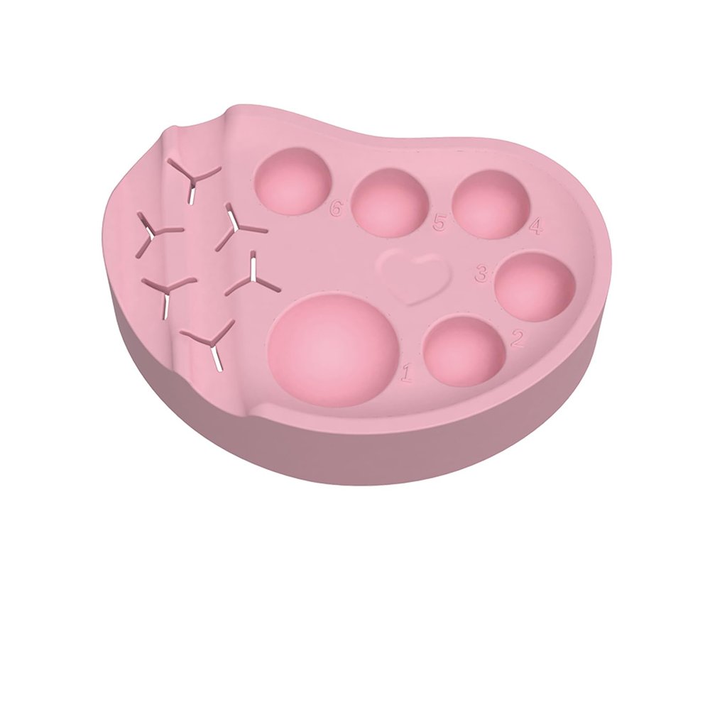 Eyelash Perming Palette  Silicone Lash Lift Tool Tray with Multiple Grooves & Holes for Lash Lift Glue, Perm Lotion, Tint, Brow Lamination & Eyelash Extension Supplies (Pink)
