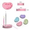 Eyelash Perming Palette  Silicone Lash Lift Tool Tray with Multiple Grooves & Holes for Lash Lift Glue, Perm Lotion, Tint, Brow Lamination & Eyelash Extension Supplies (Pink) view 3