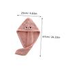 Beaupretty Cute Cat Coral Fleece Hair Drying Towels Thick Absorbent Hair Wraps for Women Fast Drying Spa Towels with Buckle for Bath and Shower Use view 2