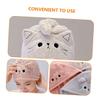 Beaupretty Cute Cat Coral Fleece Hair Drying Towels Thick Absorbent Hair Wraps for Women Fast Drying Spa Towels with Buckle for Bath and Shower Use view 3