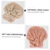 Baluue 3Pcs Super Absorbent Coral Fleece Hair Towel Wrap for Women Quick Dry Soft Hair Drying Cap for Damage Natural Drying Includes White Beige Pink view 2
