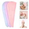 VICASKY 3pcs Microfiber Hair Towel Wraps Fast Drying Absorbent Hair Turbans Soft Frizz Bath Dryer Caps in Pink for Women view 2