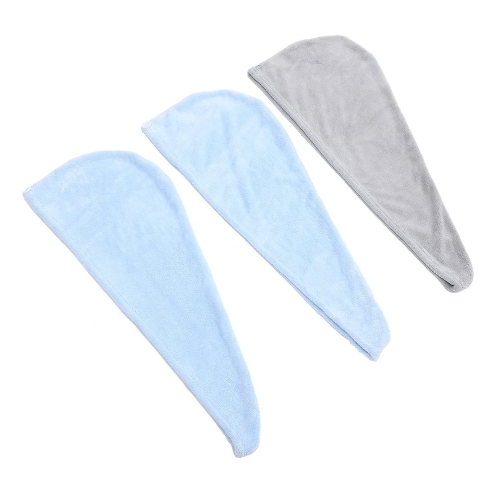 Didiseaon 3pcs Microfiber Hair Wrap Towels for Women Soft Absorbent Coral Fleece Fast Drying Hair Turban Caps for Shower Gym Travel