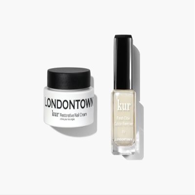 LONDONTOWN Nail Revival Duo  2-Piece Set of Cuticle Remover & Restorative Nail Cream for Smooth Cuticles, Hydrated, Healthy-Looking Nails, 0.4 Fl Oz Each
