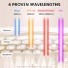 Avorla LED Face Mask Light Therapy, 4 Modes Portable Red Light Therapy Infrared Light for Face with 2600mAh Rechargeable, IP67 Washable, 216 LEDs for Anti-Aging, Skin Firming & Radiant Glow at Home view 3