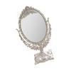 CLISPEED Retro Desktop Makeup Mirror Rotatable Relief Girl Design Clear Double Sided Vanity Mirror Compact for Home Dorm Dressing Table view 1