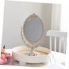 CLISPEED Retro Desktop Makeup Mirror Rotatable Relief Girl Design Clear Double Sided Vanity Mirror Compact for Home Dorm Dressing Table view 4