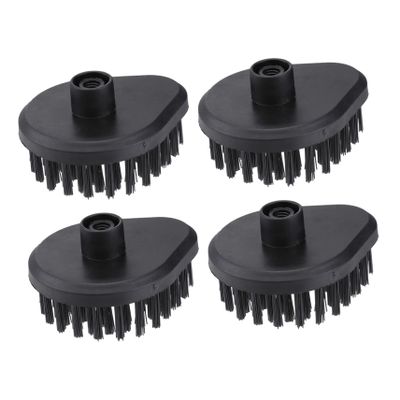 Healvian 4pcs Multi Purpose Cleaning Brush Heads for Steam Washer Head Household Appliance Accessories High Grade Material for Bathroom Tile Upholstery Kitchen Carpet Cleaning