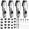 4 Pack Hair Clippers for Men Cordless Clippers for Hair Cutting Rechargeable Beard Hair Trimmer LED Display Stocking Stuffers for Men view 1