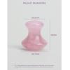 1 Natural Jade Mushroom Shape Gua Sha Board Face Back Body Massager Beauty Care Skin Tool Women Relaxing Face Roller(Gold) view 2