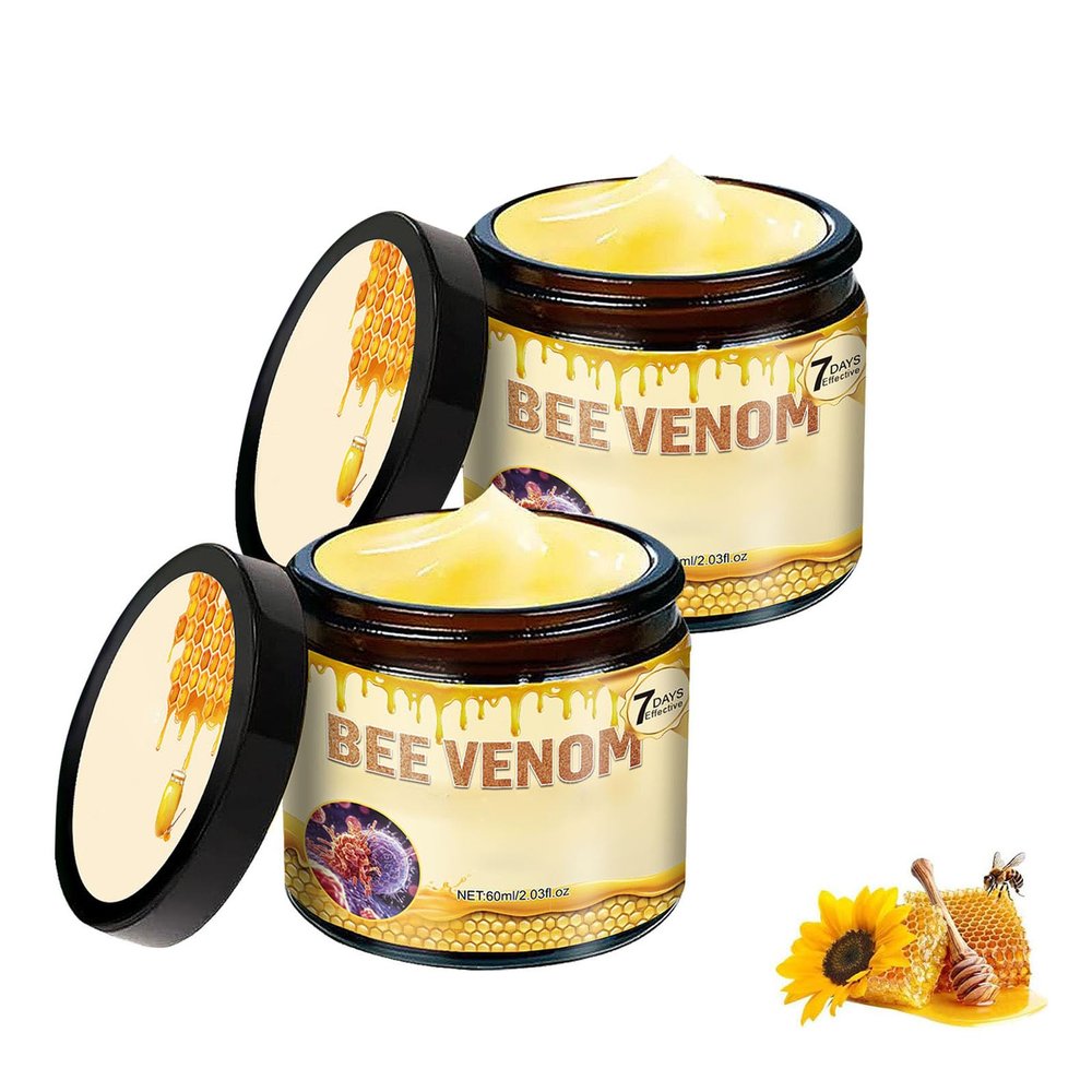 Bee Venom Skin Cream, 2Pcs Natural Bee Venom Cream, Suitable for Everyday Skincare & Most Skin Types