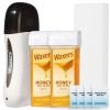 Waxers Roll on Wax Kit for Hair Removal at Home Roller Waxing Depilatory for Women Men Honey Soft Wax Kit for Coarse & Thick Hair with Warmer and Strips view 1
