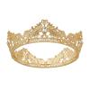 2 X Retro Bride Crown Baroque Dumb Golden Crystal King Hair Accessories New Headgear for Women(A) view 1