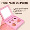 Color Nymph Face Makeup Palette, All-in-one Baked Palettes Travel-Friendly Includes Blush, 3 Highlighters and 3 Eyeshadows - Highly Pigmented, Silky Smooth, Easy to Blend - A view 2