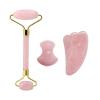 BMXIAJW Rose Quartz Face Jade Roller Massagers Guasha Set Gua Sha Tools Natural Stone Gouache Scraper for Massage Beauty Tool(Type 4) view 1