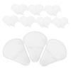 10pcs Makeup Brush Covers Plastic Dustproof Protective Cap Fan Shape Brush Head Holder for Travel Storage view 1