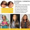 13x6 Body Wave Ombre Lace Front Wigs Human Hair for Women 180 Density 13x6 HD Transparent Lace Front Honey Blonde Wig Human Hair Pre Plucked with Baby Hiar 4/27 Color Glueless Wigs Human Hair 26 Inch view 3