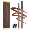 24 Hr Waterproof Eyeliner Duo Sharpenable Eye Pencil, Smudge-Proof, Transfer-Proof, Up to 16HR Wear, Smooth No-Tug Formula, Hydrating Liner With Vitamin E- With eyebrow pencil sharpener (Chocolate) view 1