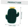 3pcs Cactus Silicone Face Wash Brush Set Exfoliating Facial Cleansing Tool for Women Handheld Makeup Removal Brush for Home Skincare view 2