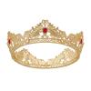 2 X Retro Bride Crown Baroque Dumb Golden Crystal King Hair Accessories New Headgear for Women(D) view 1