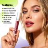 Glam Code Lip Stain Wipe-Off Lip Tint Waterproof Non-stick to Cup Transfer-Resistant, Smudge-Proof Easy Wipe Finish, High Pigment | All-Day Vibrant Kiss-Proof Lip Stain - 01# Rose Purple view 4