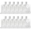 12Pcs Travel Pouches for Toiletries, Travel Size Refillable Empty Squeeze Pouch Containers, Clear Travels Pouches for Shampoo Conditioner Lotion Soap Liquids(30ml) view 1