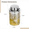 yeeplant for Facial Cleanser, Dish Soap, Or Hand Soap, Crystal Texture, Zinc Alloy Top, Clear Glass Pump Bottle, Foam Soap Dispenser, 2 Packs view 3