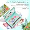 Color Nymph Girls Eye & Cheek Makeup Palette - Eyeshadow & Blush & Highlighter Palette for Teens Girls Tweens, Beginner-Friendly, Gentle Makeup Kits for Starter, Makeup Gift for Christmas (Mint Green) view 3