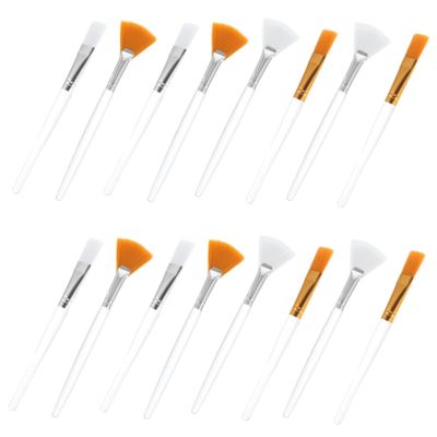 16pcs Facial Mask Applicator Brush Fan Shape Skin Treatment Brushes for Easy Application Clean Use Ergonomic Design for Mud Masks Skincare Routine