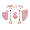 BMXIAJW Rose Quartz Face Jade Roller Massagers Guasha Set Gua Sha Tools Natural Stone Gouache Scraper for Massage Beauty Tool(Type 12) view 1