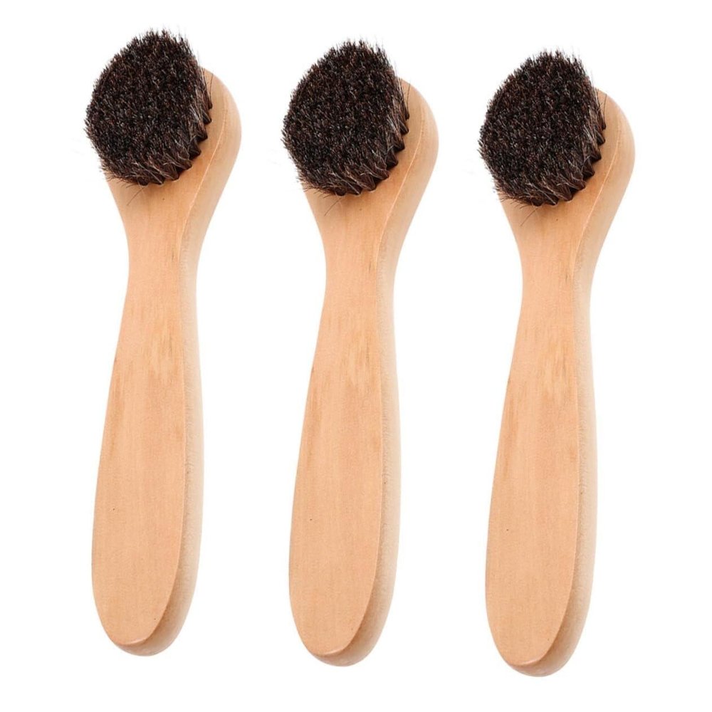 3pcs Facial Cleansing Brush with Soft Bristles and Wood Handle Deep Cleaning and Exfoliating Face Scrubber for All Skin Types Gentle Skin Care Tool