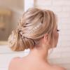 4 Pieces Alloy Rhinestone Side Hair Combs, High-grade Alloy Diamond Rhinestone Flower Hair Side Combs Bridal Jewelry Clips Comb for Women Girls(Silver, Gold) view 4