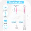 Grevosea 100 Pcs Spoolies for Eyelash Extensions, Diamond Lash Spoolies with Tube Disposable Mascara Wands Eyelash Brushes Eyebrow Applicator Makeup Tool (Mixed Color) view 2