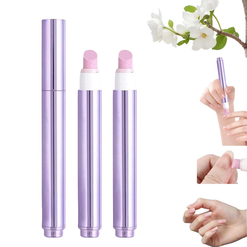 Upgrade 3-in-1 Nail Care Pen,New Cuticle Pusher Nail Oil Pen with Ceramic Tip,Moisturize Strengthen Brighten Nails Care,for Hangnails,Dry and Damaged Nails (2)