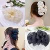 5Pcs Large Bow Bubble Clips,Large Claw Clips For Thick Hair,Chiffon Silk Flower Bow Hair Claw Jaw Clip, Thick Hairs Claw Clips For Fluffy Long Hairs(A) view 2