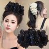 5Pcs Large Bow Bubble Clips,Large Claw Clips For Thick Hair,Chiffon Silk Flower Bow Hair Claw Jaw Clip, Thick Hairs Claw Clips For Fluffy Long Hairs(A) view 4