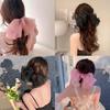 5Pcs Large Bow Bubble Clips,Large Claw Clips For Thick Hair,Chiffon Silk Flower Bow Hair Claw Jaw Clip, Thick Hairs Claw Clips For Fluffy Long Hairs(B) view 3