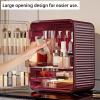 3 Tier Makeup Organizer with Brush Organizer, Transparent Skin Care Organizers with Magnetic Doors, Waterproof Dustproof Bathroom Makeup Organizer Cabinet, Lipstick Organizer(Black,Large) view 4