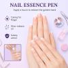 Upgrade 3-in-1 Nail Care Pen,New Cuticle Pusher Nail Oil Pen with Ceramic Tip,Moisturize Strengthen Brighten Nails Care,for Hangnails,Dry and Damaged Nails (3) view 2