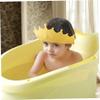 2Pcs Baby Shower Cap, Adjustable & Non-Slip Baby Hair Washing Shield with Drainage, Cute Crown Bathroom Accessories for Boys, Girls view 3
