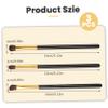 3Pcs Eyeshadow Brushes, 5x0.4" Professional Synthetic Eye Shadow Brush, Portable Makeup Brushes For Blending Eyeshadow, Eyeliner, Crease, Eyebrow view 3