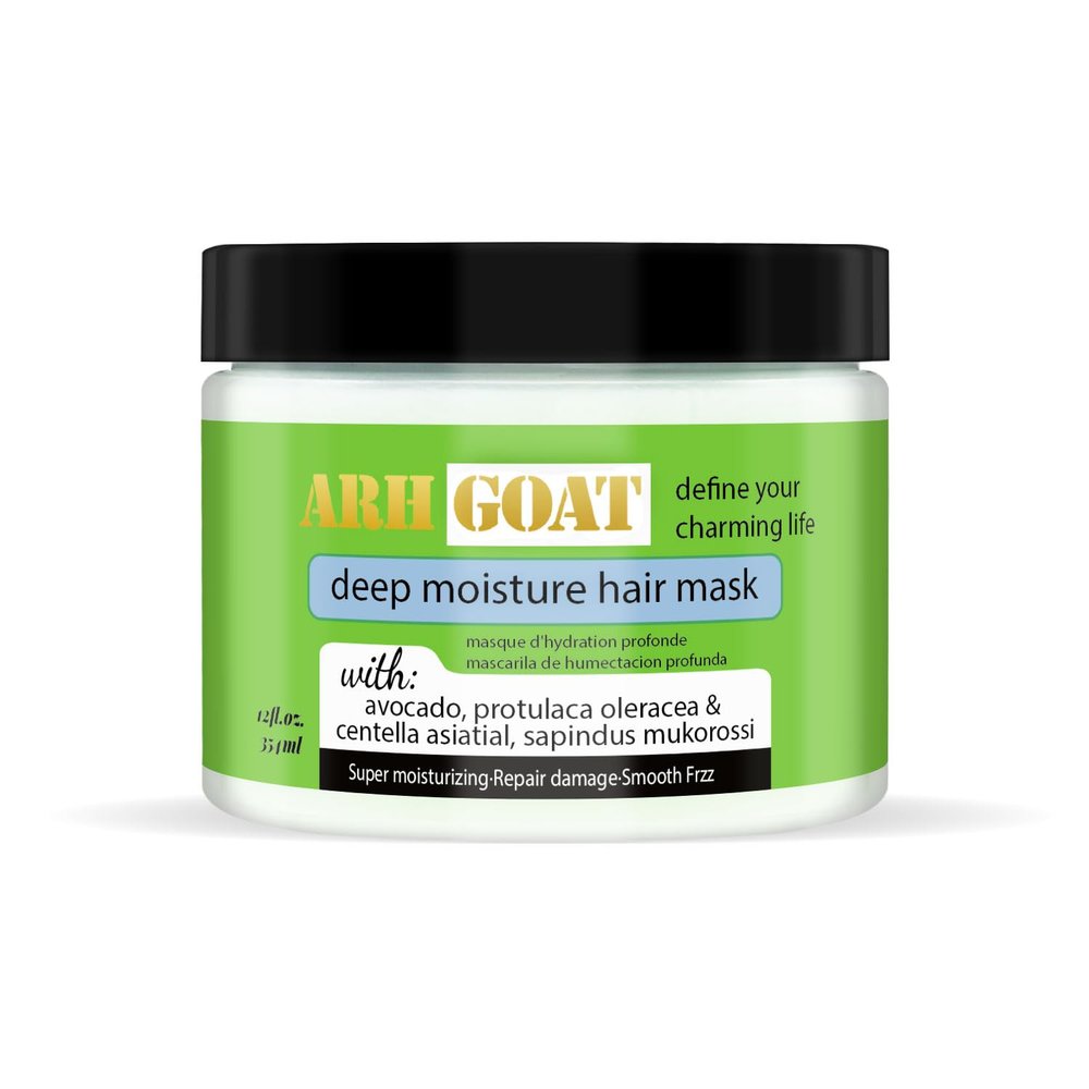 ARHGOAT Deep Moisture Hair Mask with Avocado, Moisturizing for Damaged Hair & Frizz Control 12 fl oz, Repair and Smooth for All Hair Types
