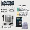 Electric Foil Shaver for Men Mini - Wet/Dry, IPX6 Waterproof, USB-C Fast Charge, Portable for Travel, Close Shave for Face & Beard, 3-Blade Foil Head, Extra 3-Blade Head, Travel Case(Soft Pouch) view 2