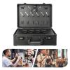 fagauhds Barber Beauty Salon Tool Kits, Hairdresser Suitcase Travel Code Case, Portable Tool Organizer, Suitable for Organizing Scissors, Trimmers, Combs, Brushes and Other Styling Tools (Black) view 4